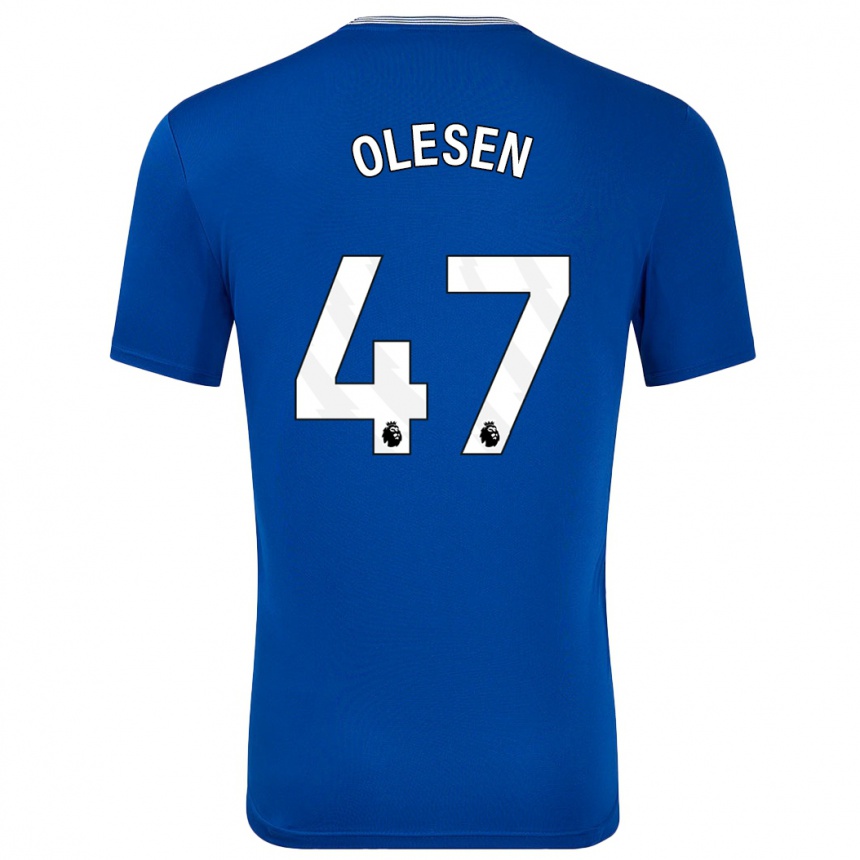 Men Football Karoline Olesen #47 Blue With Home Jersey 2024/25 T-Shirt Uk