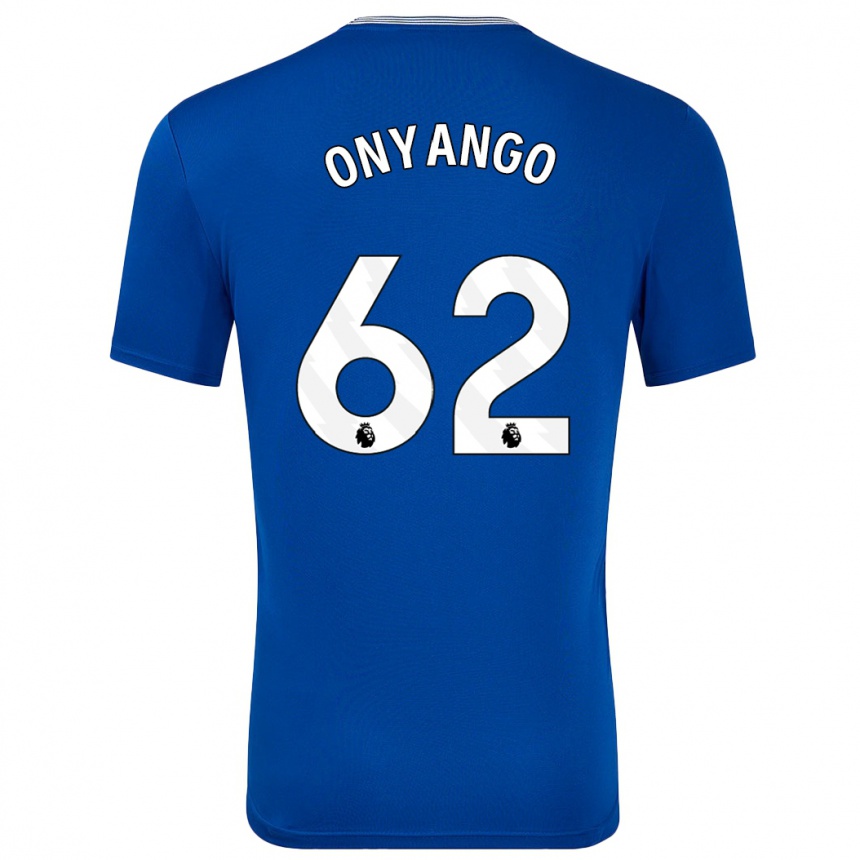 Men Football Tyler Onyango #62 Blue With Home Jersey 2024/25 T-Shirt Uk