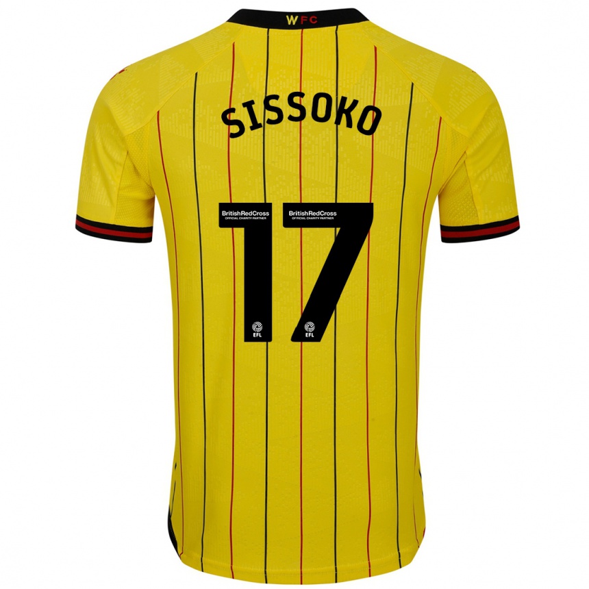 Men Football Moussa Sissoko #17 Yellow Black Home Jersey 2024/25 T-Shirt Uk