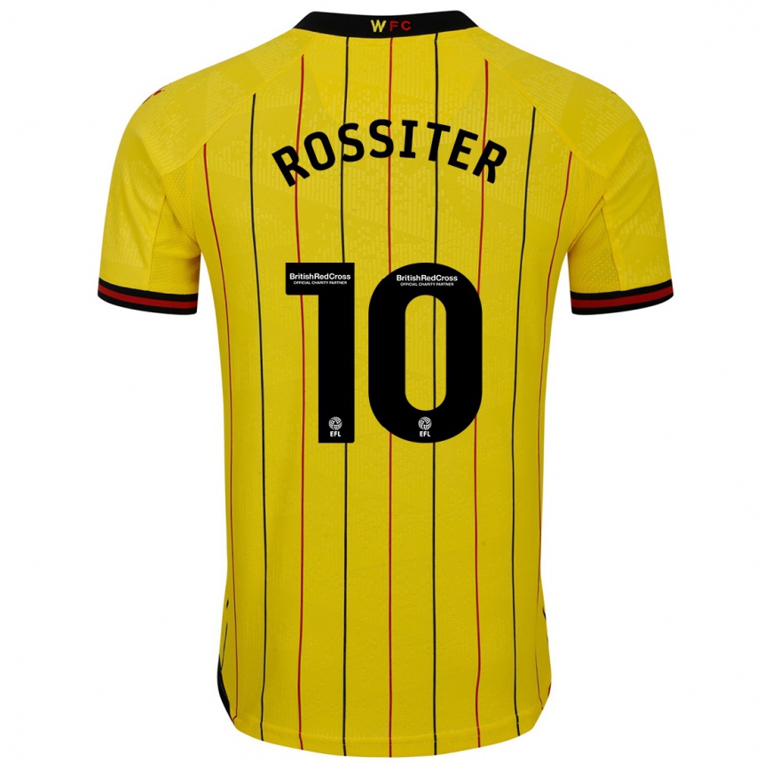 Men Football Annie Rossiter #10 Yellow Black Home Jersey 2024/25 T-Shirt Uk