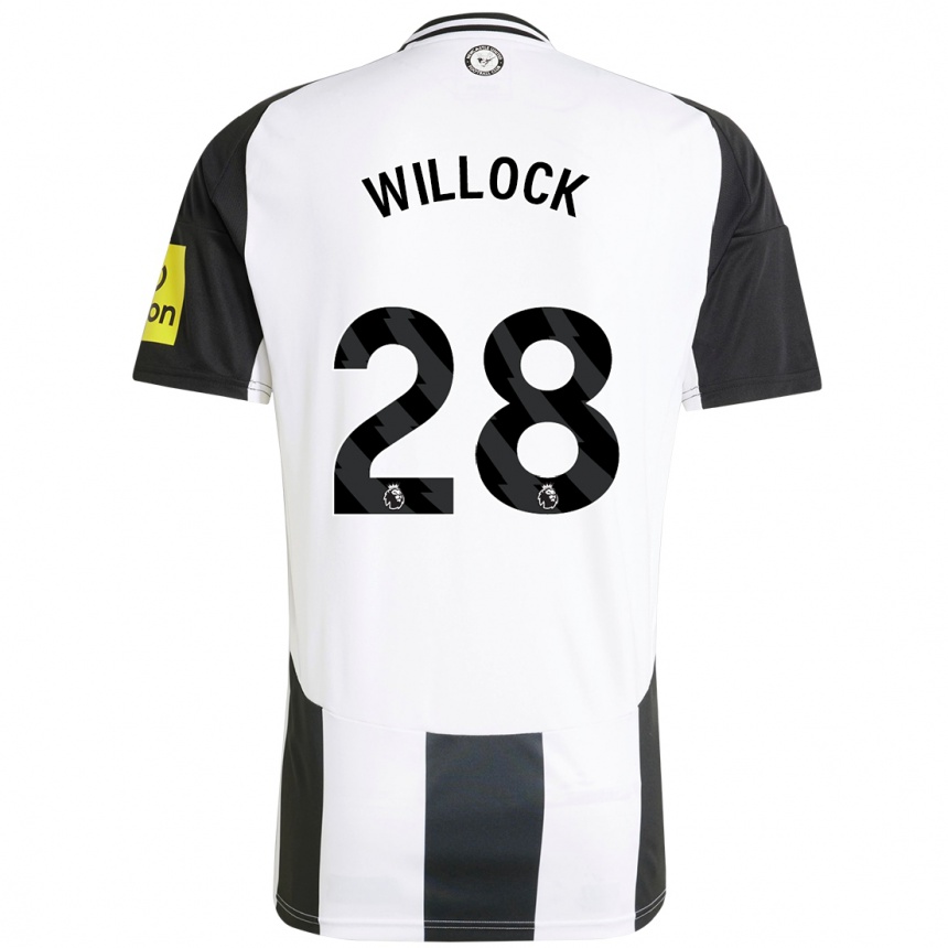 Men Football Joe Willock #28 White Black Home Jersey 2024/25 T-Shirt Uk