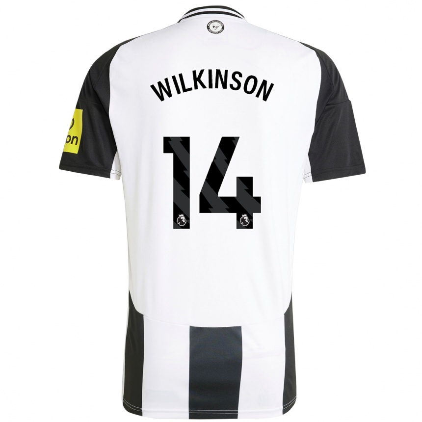 Men Football Sharna Wilkinson #14 White Black Home Jersey 2024/25 T-Shirt Uk