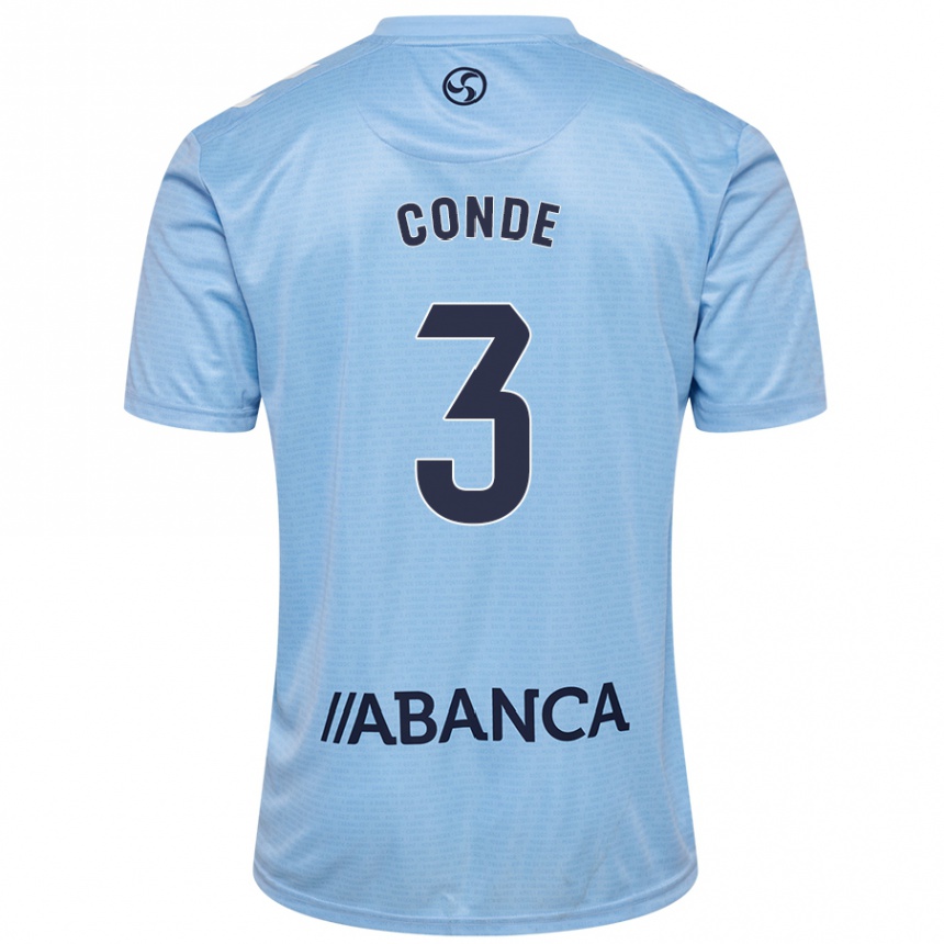 Men Football Martín Conde #3 Sky Blue Home Jersey 2024/25 T-Shirt Uk