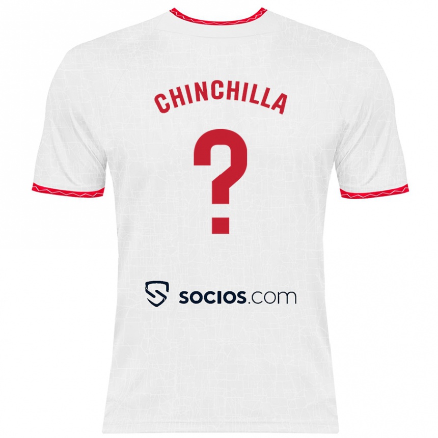 Men Football Gustavo Chinchilla #0 White Red Home Jersey 2024/25 T-Shirt Uk