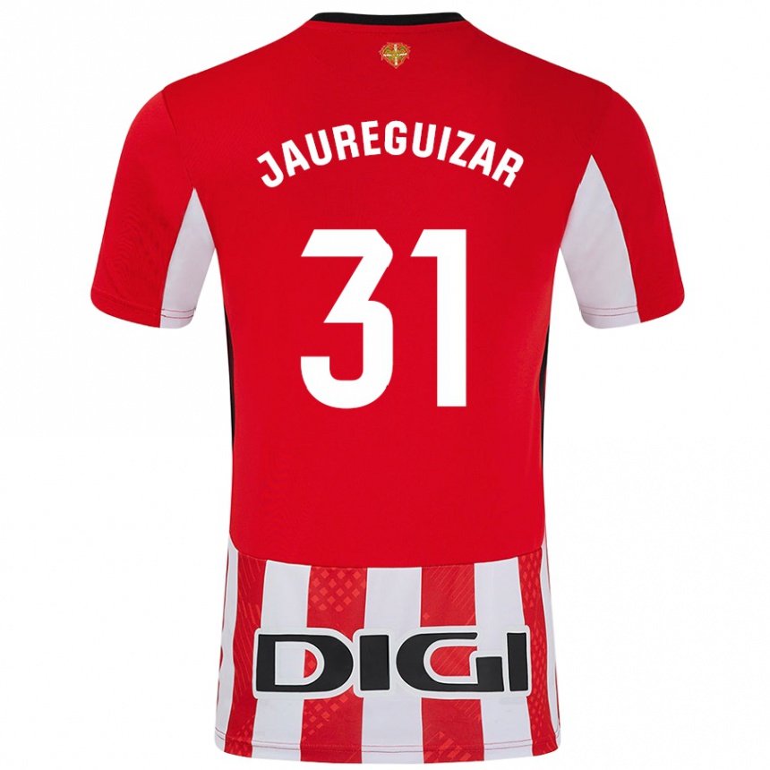 Men Football Mikel Jauregizar #31 Red White Home Jersey 2024/25 T-Shirt Uk