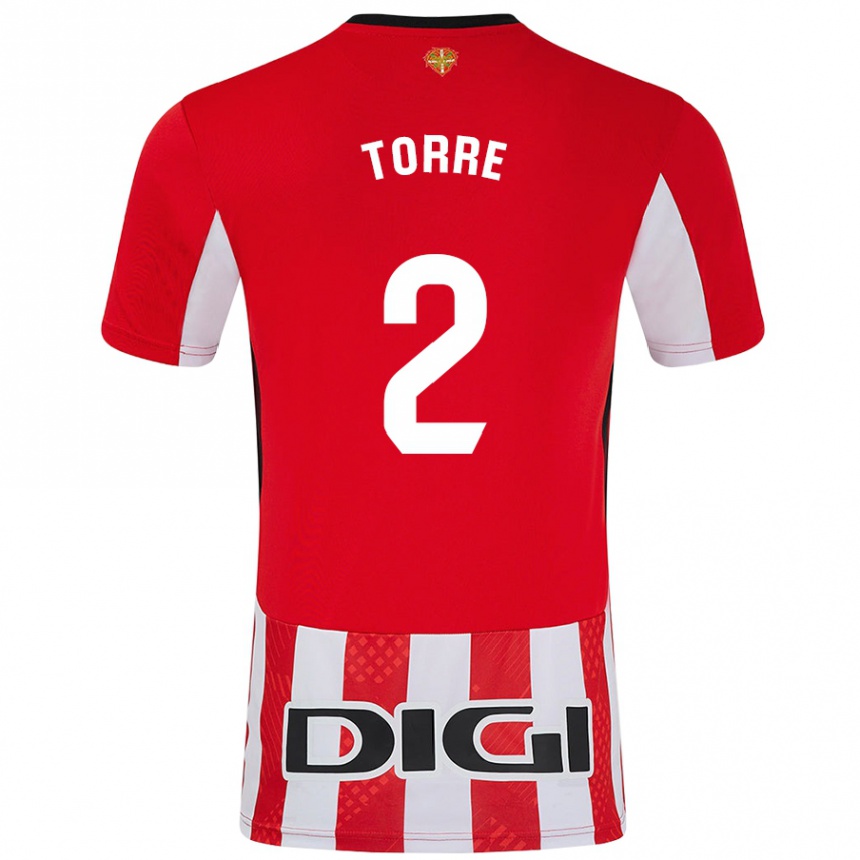 Men Football Maddi Torre #2 Red White Home Jersey 2024/25 T-Shirt Uk