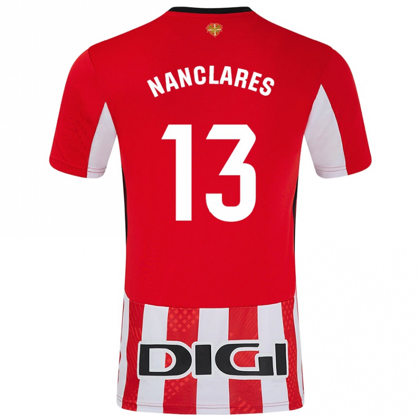 Men Football Adriana Nanclares #13 Red White Home Jersey 2024/25 T-Shirt Uk