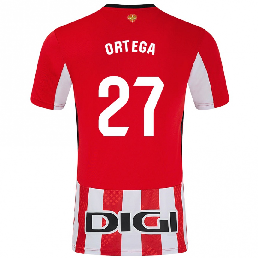 Men Football Sara Ortega #27 Red White Home Jersey 2024/25 T-Shirt Uk