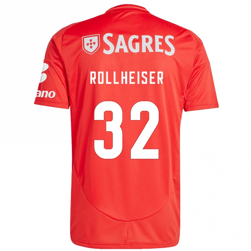 Men Football Benjamín Rollheiser #32 Red White Home Jersey 2024/25 T-Shirt Uk