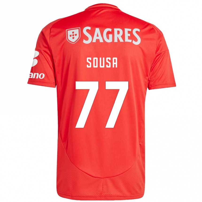 Men Football Gerson Sousa #77 Red White Home Jersey 2024/25 T-Shirt Uk