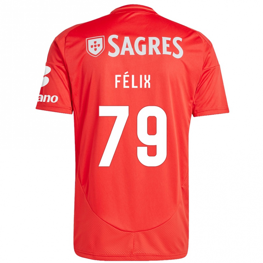 Men Football Hugo Félix #79 Red White Home Jersey 2024/25 T-Shirt Uk