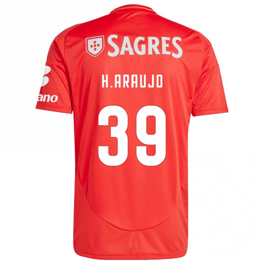 Men Football Henrique Araujo #39 Red White Home Jersey 2024/25 T-Shirt Uk