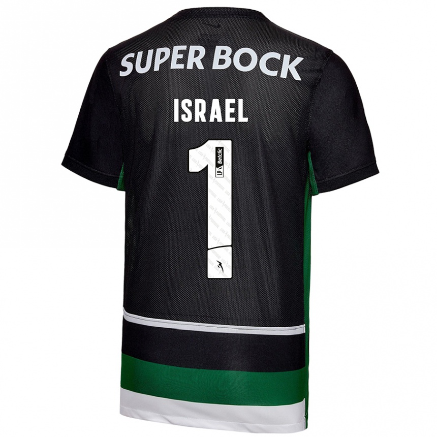 Men Football Franco Israel #1 Black White Green Home Jersey 2024/25 T-Shirt Uk