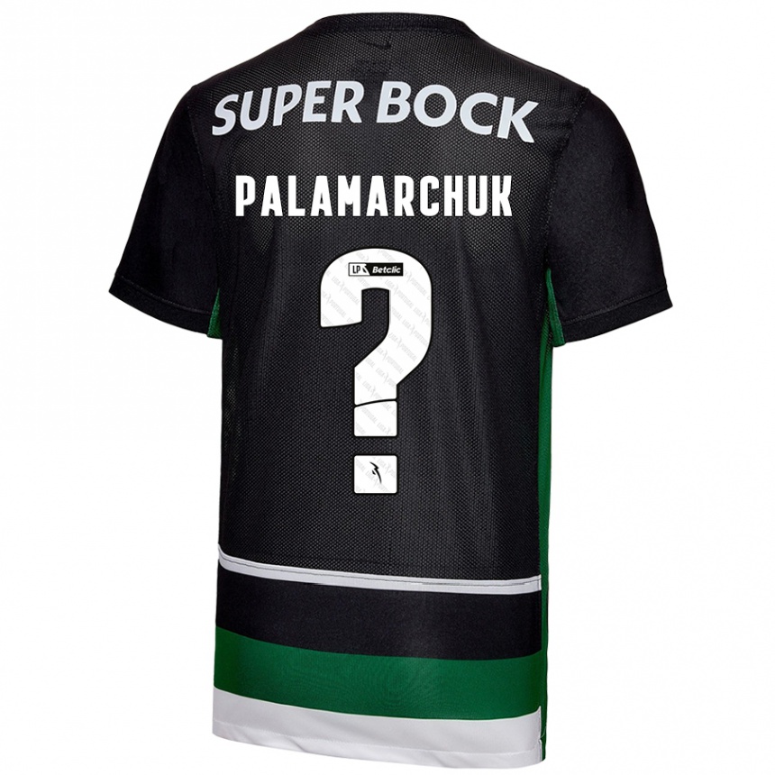 Men Football Cristiano Vitaly Palamarchuk #0 Black White Green Home Jersey 2024/25 T-Shirt Uk