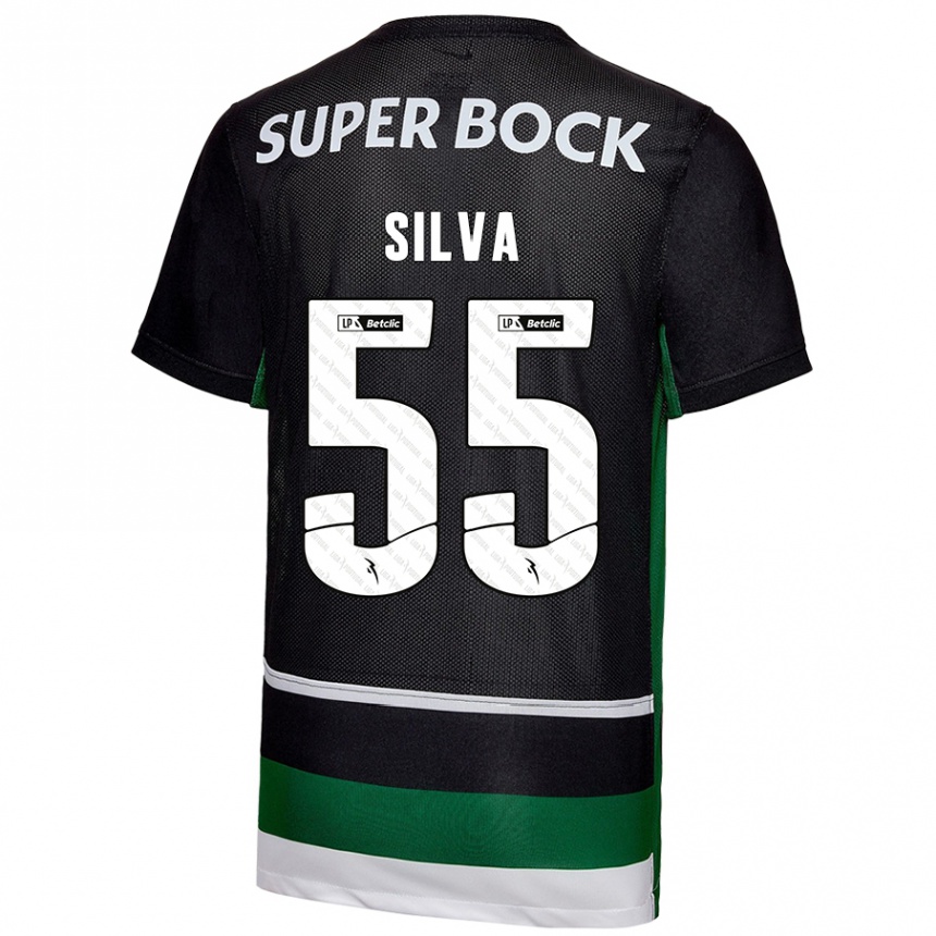 Men Football José Silva #55 Black White Green Home Jersey 2024/25 T-Shirt Uk