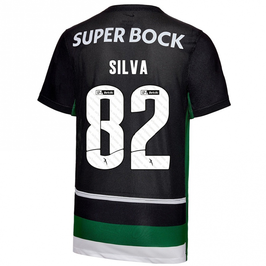 Men Football Gabriel Silva #82 Black White Green Home Jersey 2024/25 T-Shirt Uk