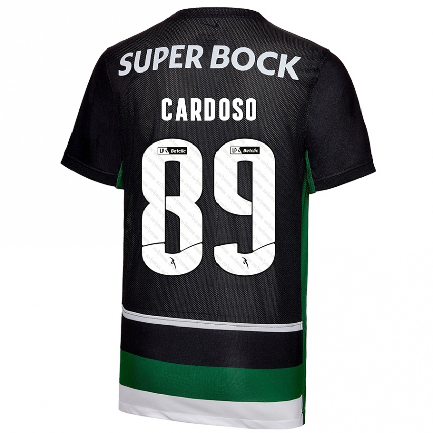 Men Football Nilton Cardoso #89 Black White Green Home Jersey 2024/25 T-Shirt Uk