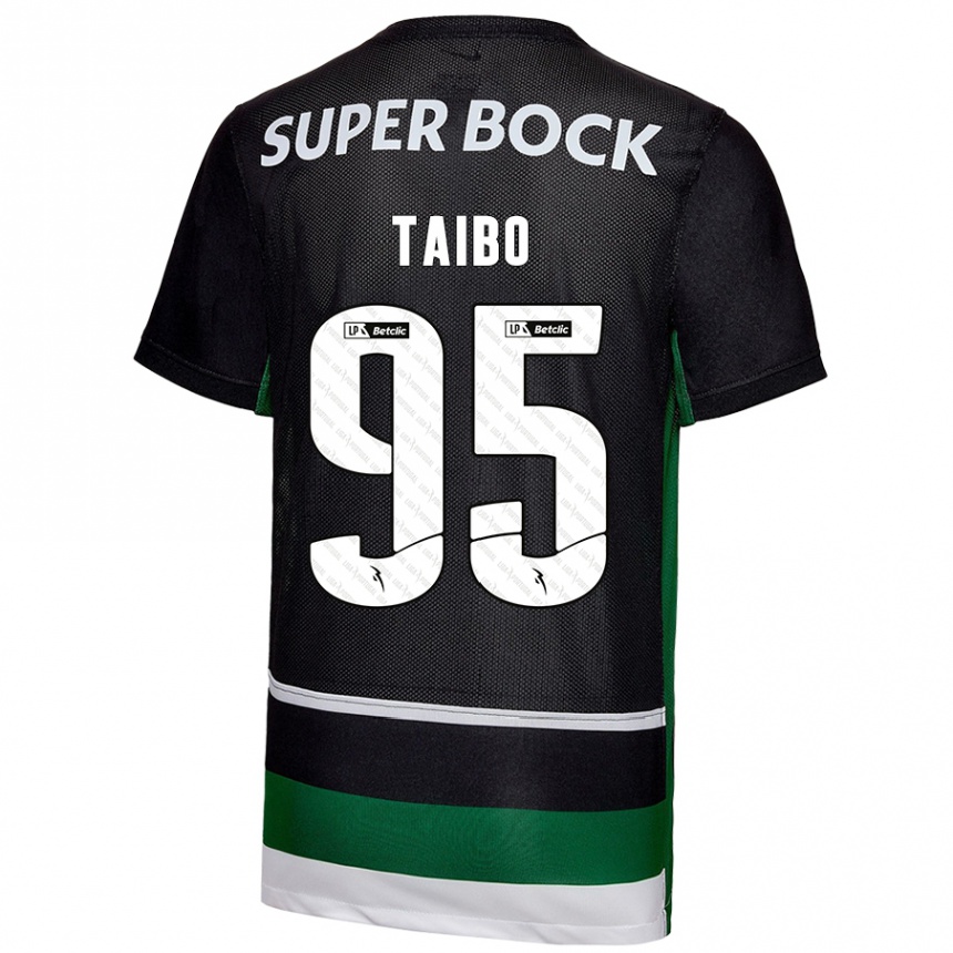 Men Football Lucas Taibo #95 Black White Green Home Jersey 2024/25 T-Shirt Uk