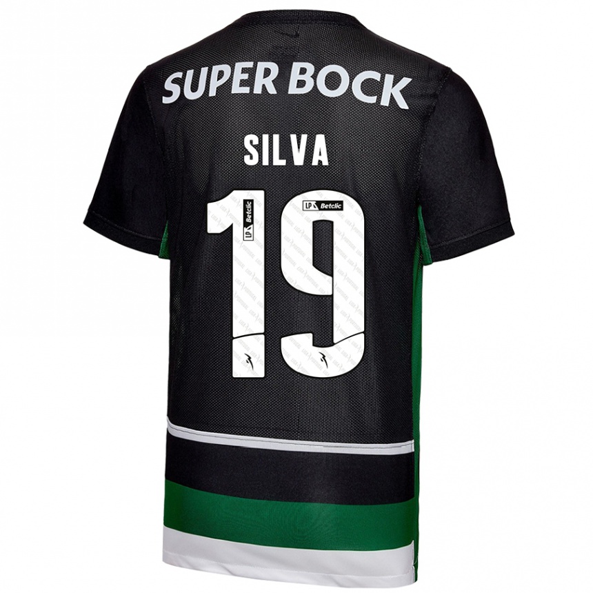 Men Football Diana Silva #19 Black White Green Home Jersey 2024/25 T-Shirt Uk