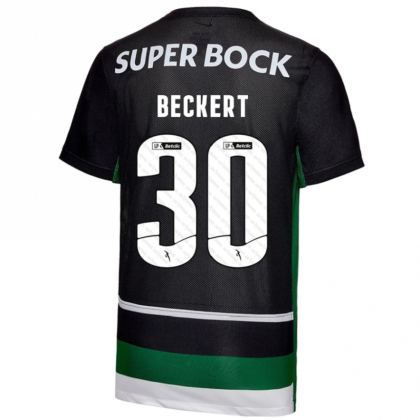 Men Football Carolina Beckert #30 Black White Green Home Jersey 2024/25 T-Shirt Uk