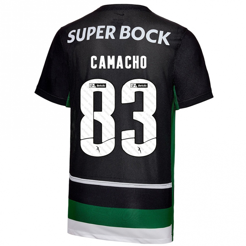 Men Football Rafael Camacho #83 Black White Green Home Jersey 2024/25 T-Shirt Uk