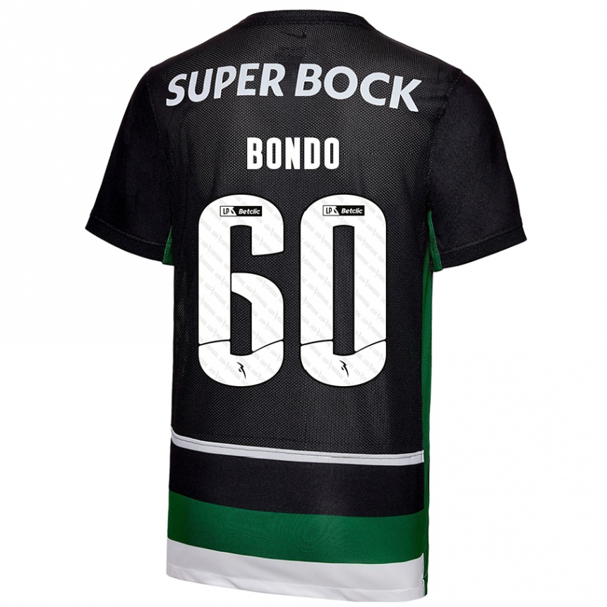 Men Football Pedro Bondo #60 Black White Green Home Jersey 2024/25 T-Shirt Uk