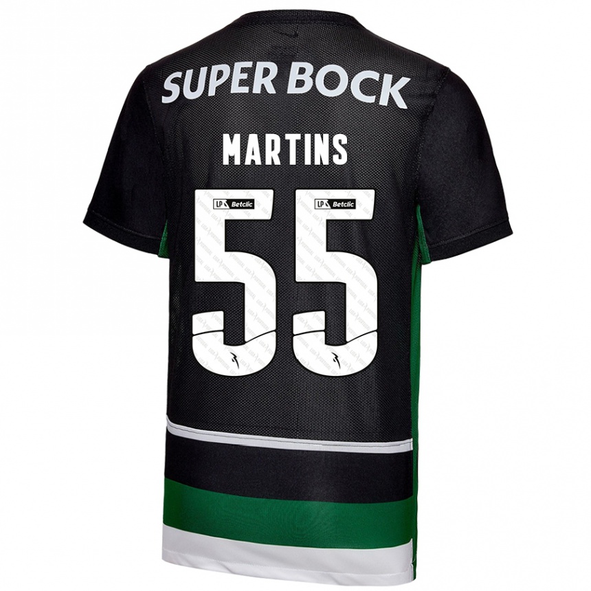 Men Football Carolina Martins #55 Black White Green Home Jersey 2024/25 T-Shirt Uk