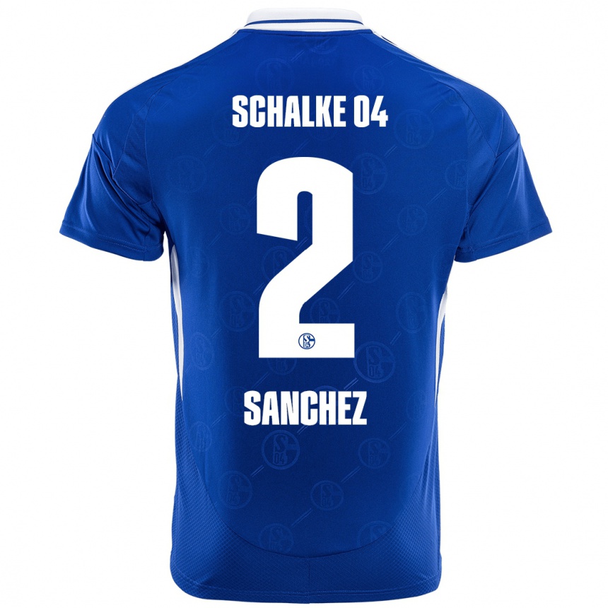 Men Football Felipe Sánchez #2 Royal Blue Home Jersey 2024/25 T-Shirt Uk