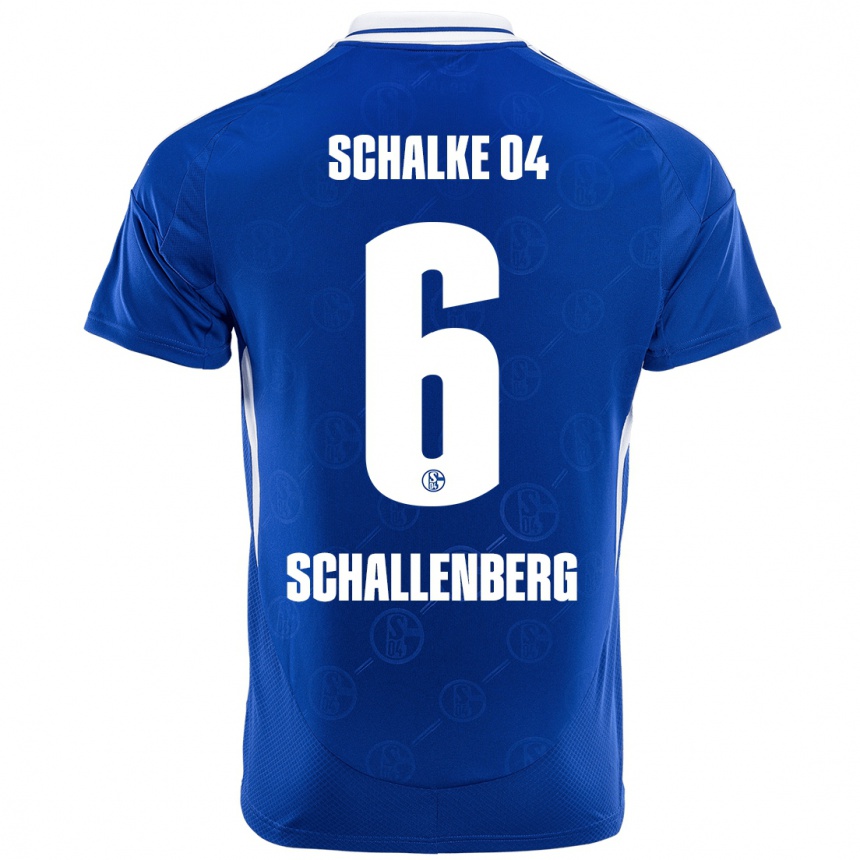 Men Football Ron Schallenberg #6 Royal Blue Home Jersey 2024/25 T-Shirt Uk