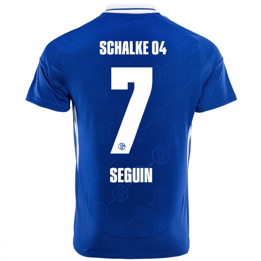 Men Football Paul Seguin #7 Royal Blue Home Jersey 2024/25 T-Shirt Uk