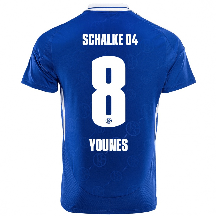 Men Football Amin Younes #8 Royal Blue Home Jersey 2024/25 T-Shirt Uk