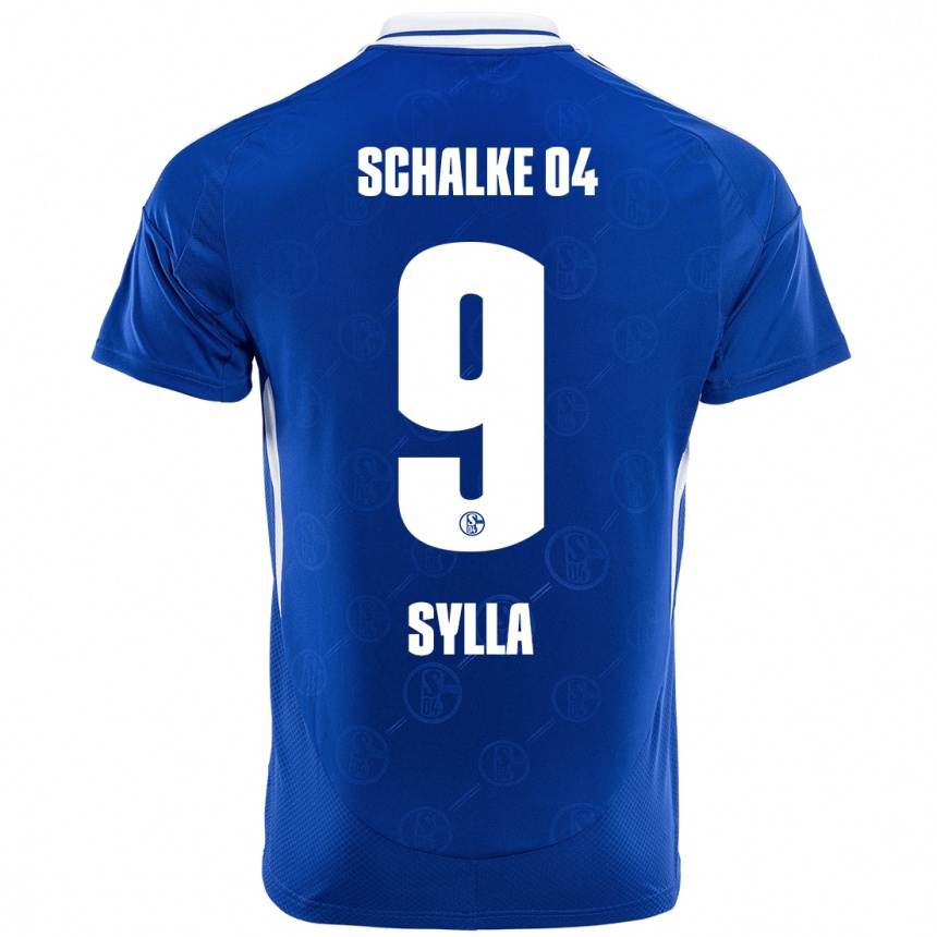 Men Football Moussa Sylla #9 Royal Blue Home Jersey 2024/25 T-Shirt Uk