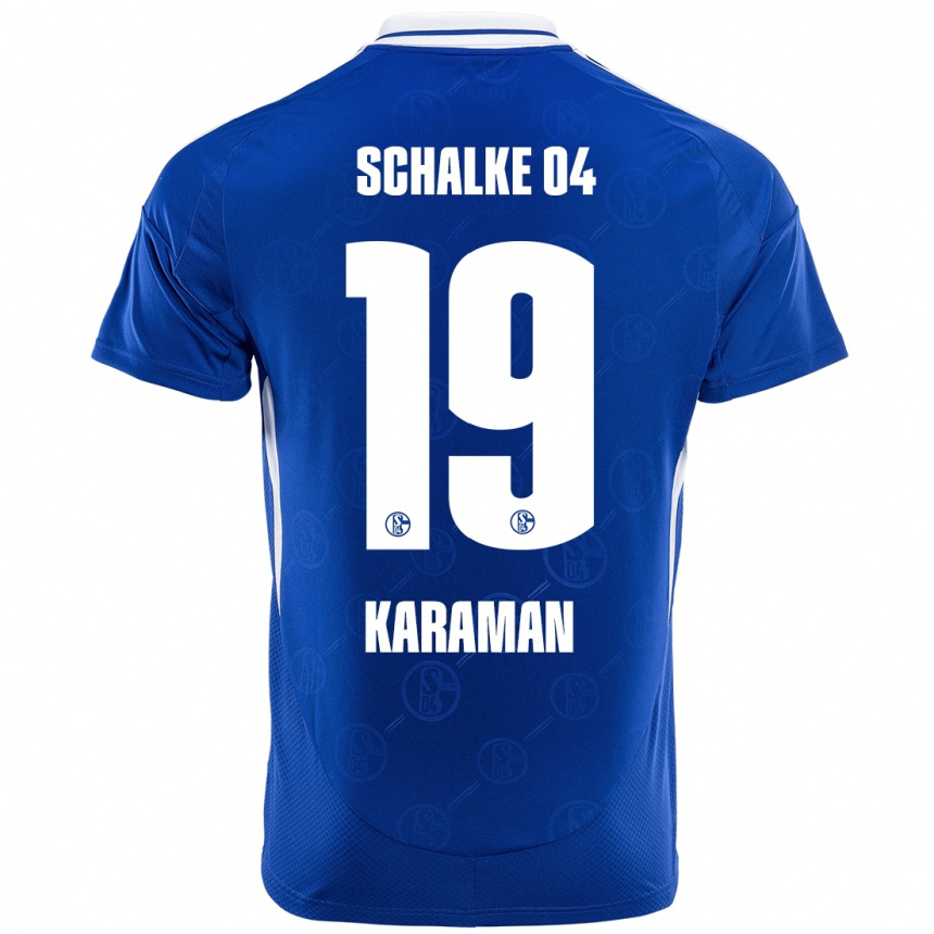 Men Football Kenan Karaman #19 Royal Blue Home Jersey 2024/25 T-Shirt Uk