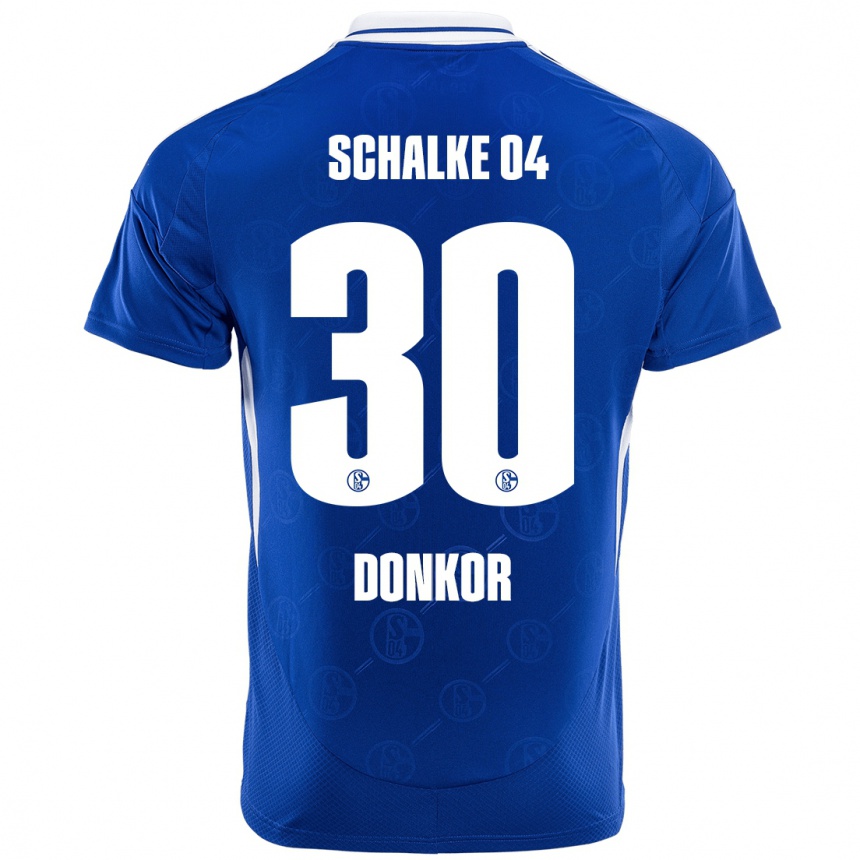 Men Football Anton Donkor #30 Royal Blue Home Jersey 2024/25 T-Shirt Uk