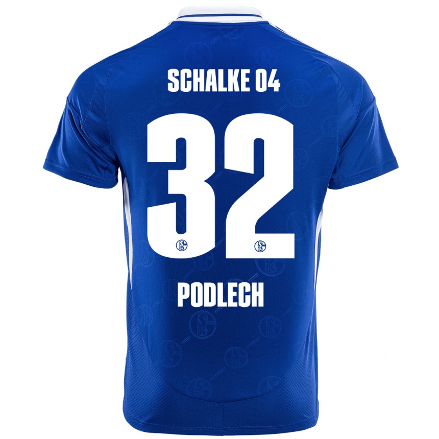 Men Football Luca Podlech #32 Royal Blue Home Jersey 2024/25 T-Shirt Uk