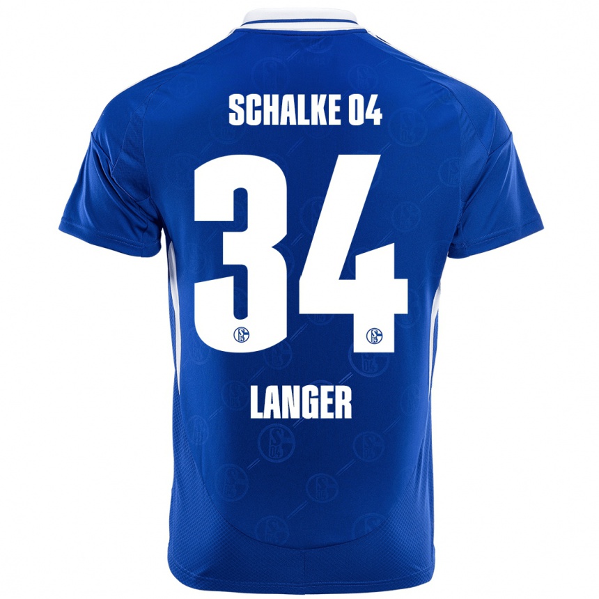 Men Football Michael Langer #34 Royal Blue Home Jersey 2024/25 T-Shirt Uk