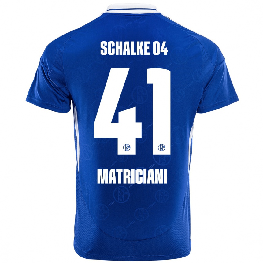 Men Football Henning Matriciani #41 Royal Blue Home Jersey 2024/25 T-Shirt Uk