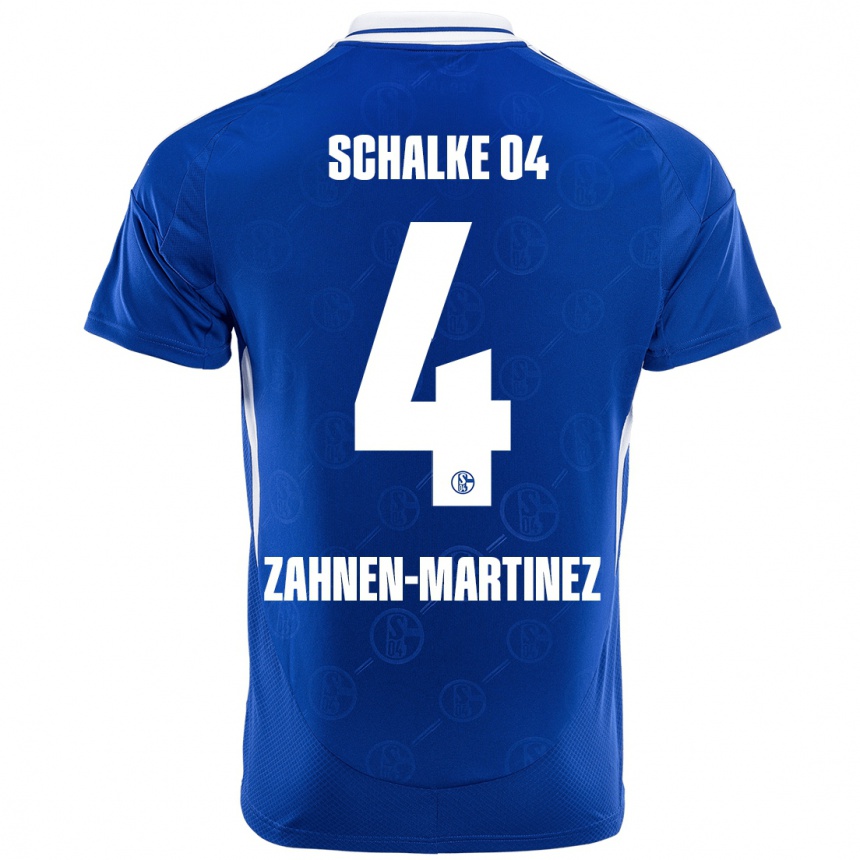 Men Football Pablo Zahnen-Martinez #4 Royal Blue Home Jersey 2024/25 T-Shirt Uk