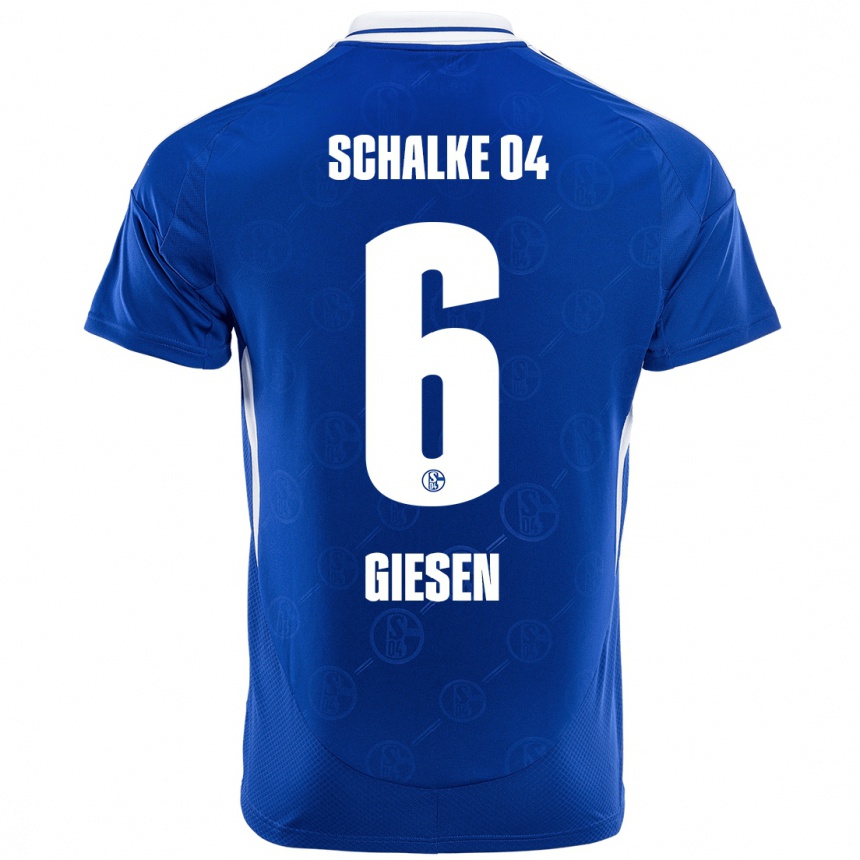 Men Football Tim Giesen #6 Royal Blue Home Jersey 2024/25 T-Shirt Uk