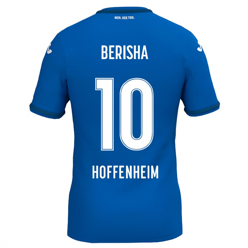 Men Football Mergim Berisha #10 Royal Blue Home Jersey 2024/25 T-Shirt Uk