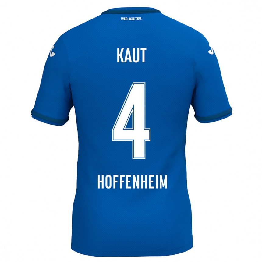 Men Football Lisann Kaut #4 Royal Blue Home Jersey 2024/25 T-Shirt Uk