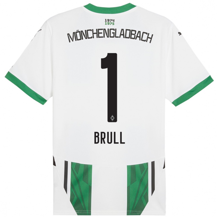 Men Football Maximilian Brüll #1 White Green Home Jersey 2024/25 T-Shirt Uk