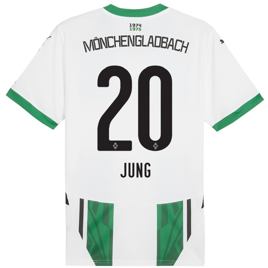 Men Football In-Gyom Jung #20 White Green Home Jersey 2024/25 T-Shirt Uk