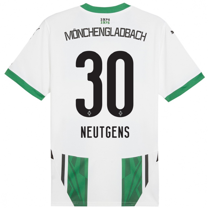 Men Football Maximilian Neutgens #30 White Green Home Jersey 2024/25 T-Shirt Uk