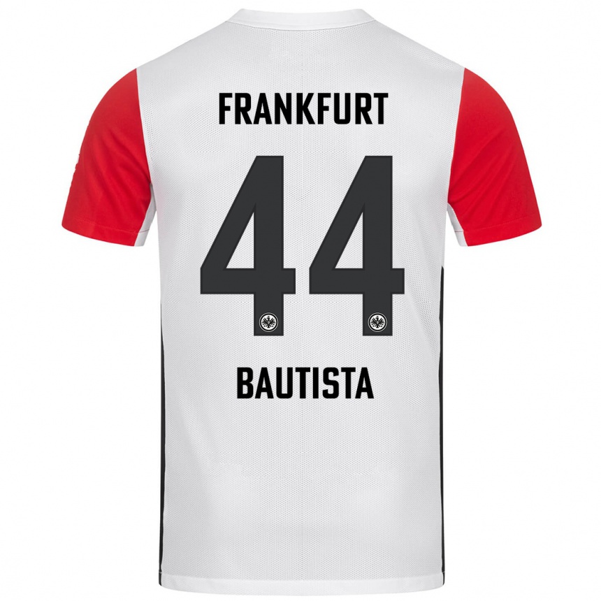 Men Football Davis Bautista #44 White Red Home Jersey 2024/25 T-Shirt Uk