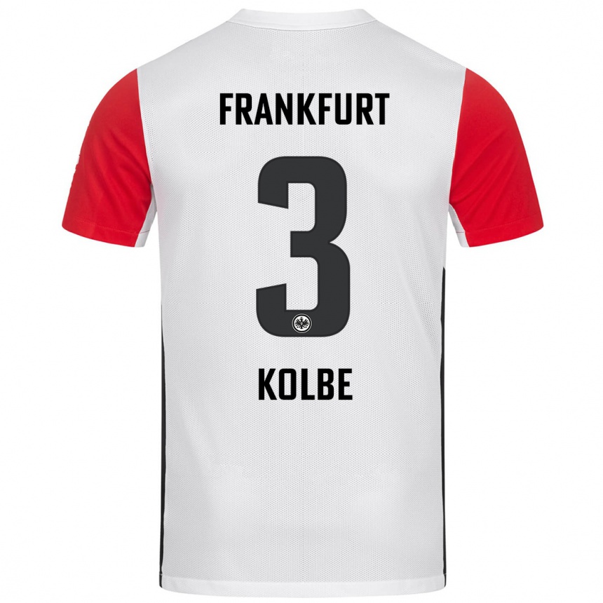 Men Football Louis Kolbe #3 White Red Home Jersey 2024/25 T-Shirt Uk