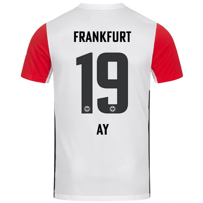 Men Football Ugur Ay #19 White Red Home Jersey 2024/25 T-Shirt Uk