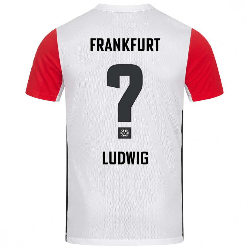 Men Football Finn Ludwig #0 White Red Home Jersey 2024/25 T-Shirt Uk