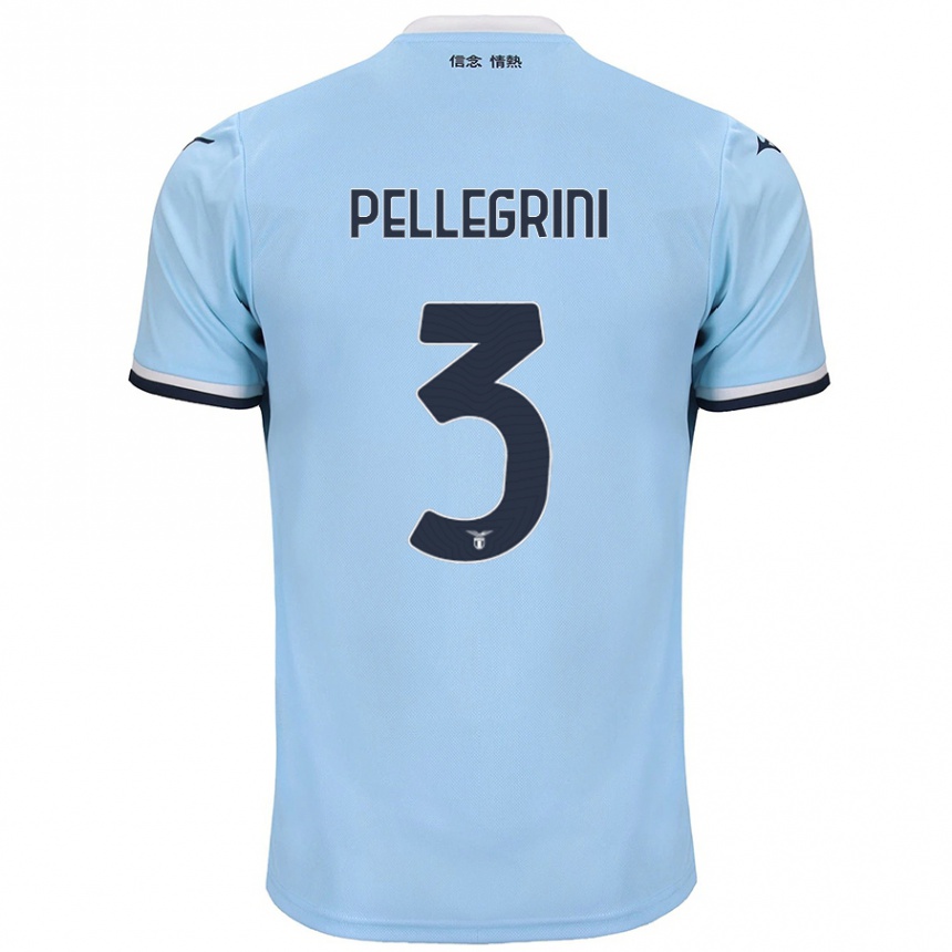 Men Football Luca Pellegrini #3 Blue Home Jersey 2024/25 T-Shirt Uk