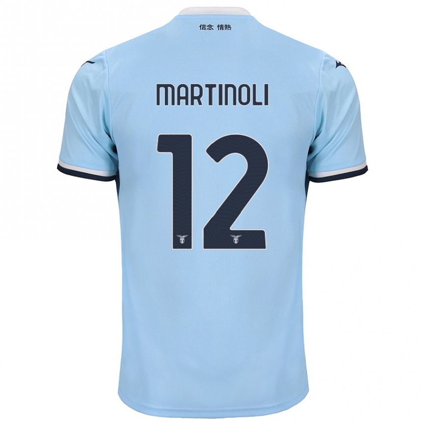 Men Football Elettra Martinoli #12 Blue Home Jersey 2024/25 T-Shirt Uk